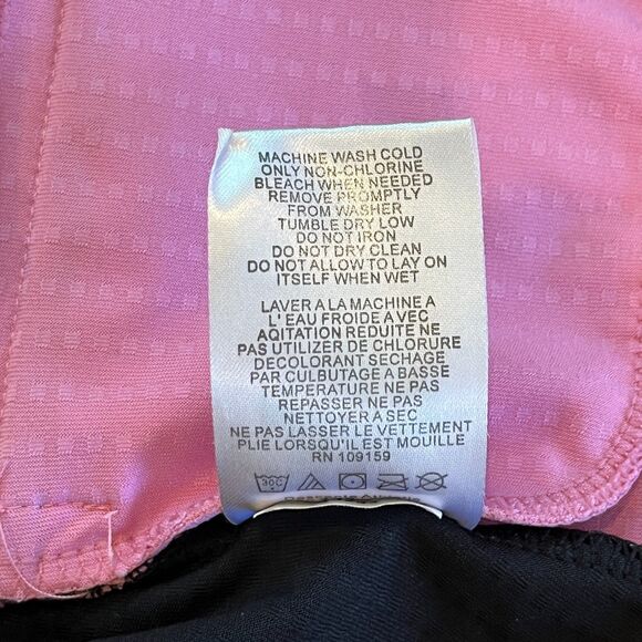 Descente Pink Black Tank Top Cycling Medium Activewear Biking Athletic - Picture 8 of 10